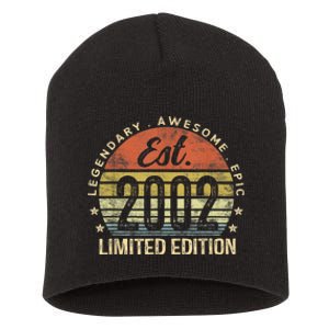 Est 2002 Limited Edition 21st Birthday Gifts 21 Year Old Short Acrylic Beanie