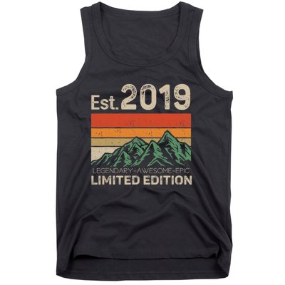 Est 2019 Legendary Awesome Epic Limited Edition 4th Birthday Tank Top