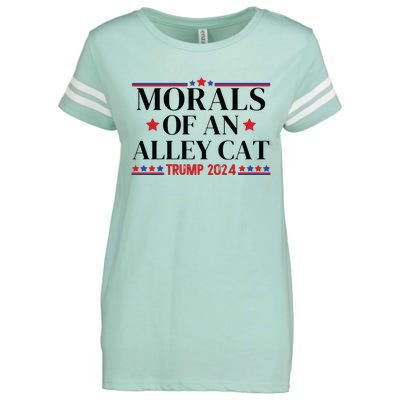 Election 2024 Morals Of An Alley Cat Political Debate Take America Back Maga Enza Ladies Jersey Football T-Shirt