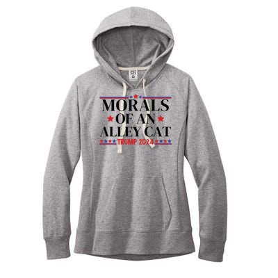 Election 2024 Morals Of An Alley Cat Political Debate Take America Back Maga Women's Fleece Hoodie