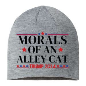 Election 2024 Morals Of An Alley Cat Political Debate Take America Back Maga Sustainable Beanie