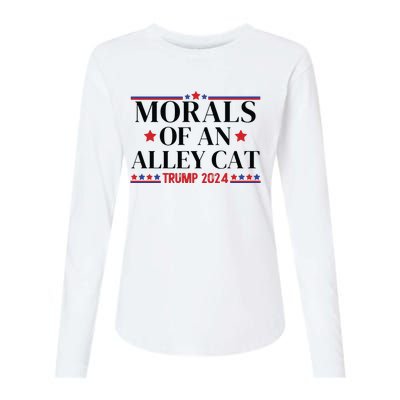 Election 2024 Morals Of An Alley Cat Political Debate Take America Back Maga Womens Cotton Relaxed Long Sleeve T-Shirt