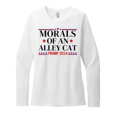 Election 2024 Morals Of An Alley Cat Political Debate Take America Back Maga Womens CVC Long Sleeve Shirt