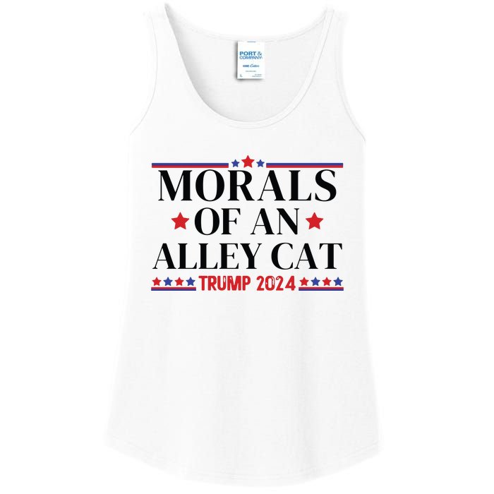 Election 2024 Morals Of An Alley Cat Political Debate Take America Back Maga Ladies Essential Tank