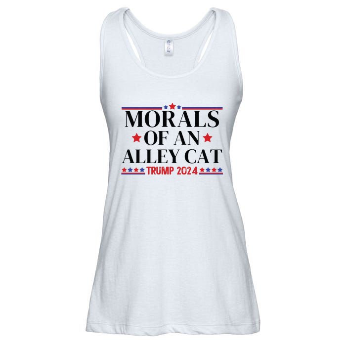 Election 2024 Morals Of An Alley Cat Political Debate Take America Back Maga Ladies Essential Flowy Tank