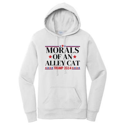 Election 2024 Morals Of An Alley Cat Political Debate Take America Back Maga Women's Pullover Hoodie