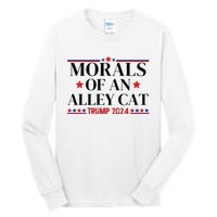 Election 2024 Morals Of An Alley Cat Political Debate Take America Back Maga Tall Long Sleeve T-Shirt