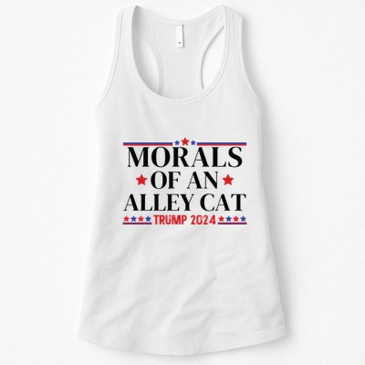 Election 2024 Morals Of An Alley Cat Political Debate Take America Back Maga Women's Racerback Tank