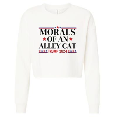 Election 2024 Morals Of An Alley Cat Political Debate Take America Back Maga Cropped Pullover Crew