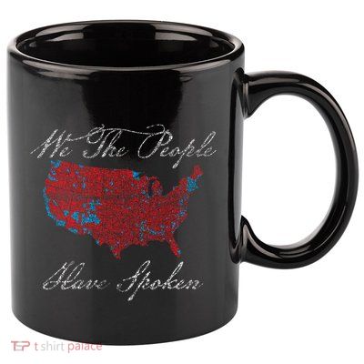 Election 2024 Map Trump Winning Counties 11oz C Handle Ceramic Mug