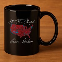 Election 2024 Map Trump Winning Counties 11oz C Handle Ceramic Mug
