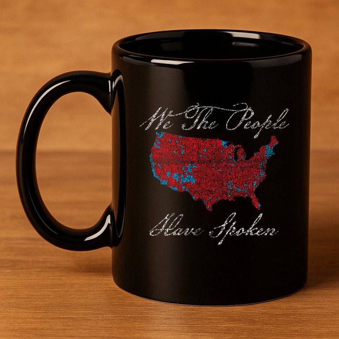 Election 2024 Map Trump Winning Counties 11oz C Handle Ceramic Mug