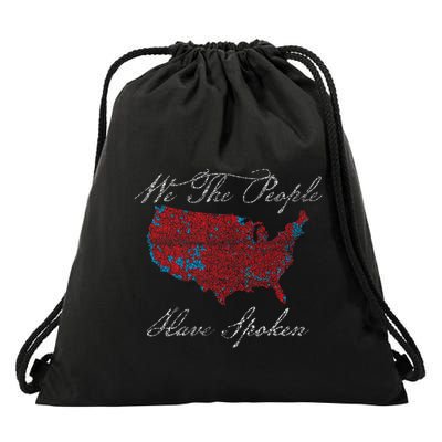 Election 2024 Map Trump Winning Counties Drawstring Bag