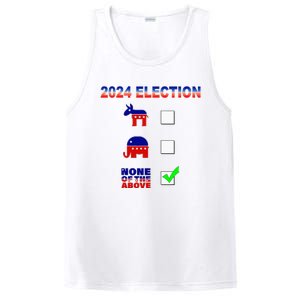 Election 2024 None Of The Above Funny Election Parody PosiCharge Competitor Tank