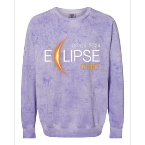 Eclipse 2024 Ohio Solar Totality Eclipse Ohio Solar 2024 Colorblast Crewneck Sweatshirt