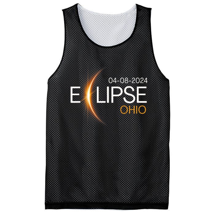 Eclipse 2024 Ohio Solar Totality Eclipse Ohio Solar 2024 Mesh Reversible Basketball Jersey Tank