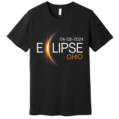 Eclipse 2024 Ohio Solar Totality Eclipse Ohio Solar 2024 Premium T-Shirt