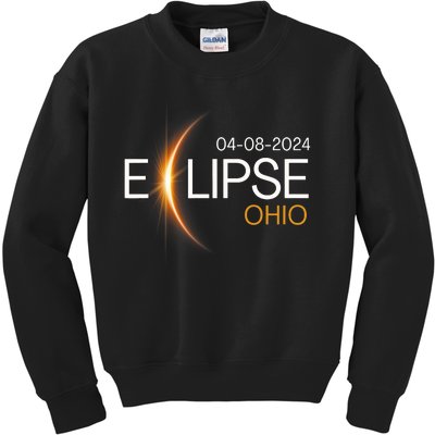 Eclipse 2024 Ohio Solar Totality Eclipse Ohio Solar 2024 Kids Sweatshirt