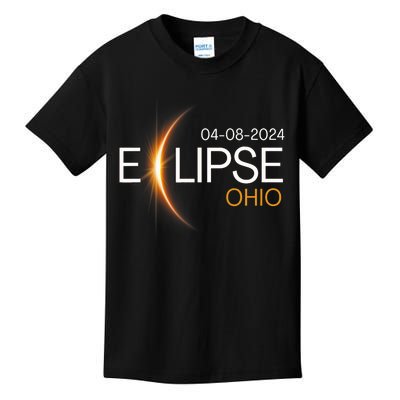 Eclipse 2024 Ohio Solar Totality Eclipse Ohio Solar 2024 Kids T-Shirt