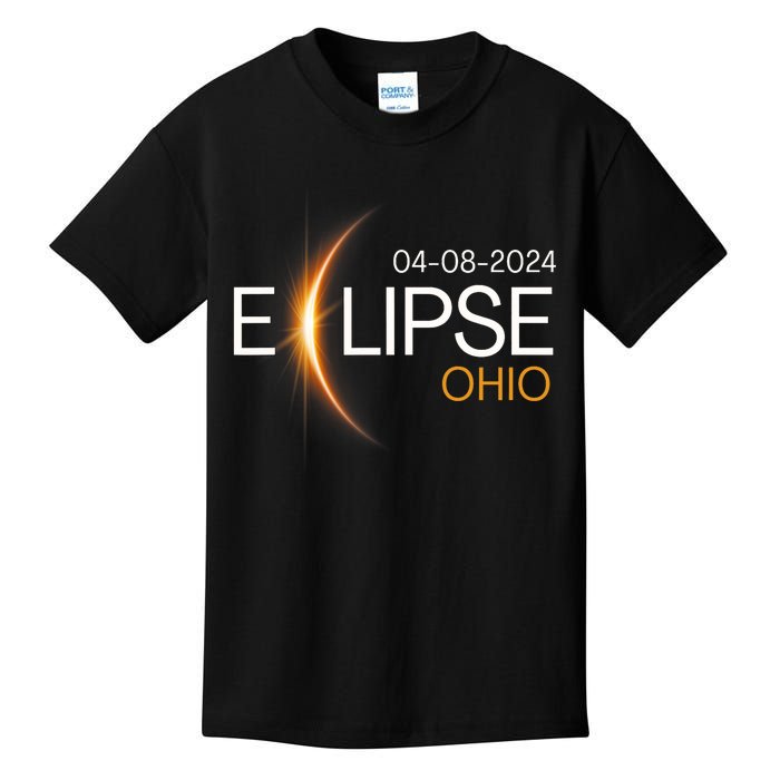 Eclipse 2024 Ohio Solar Totality Eclipse Ohio Solar 2024 Kids T-Shirt