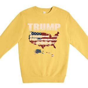 Election 2024 President Trump I Stand Merica Gift Premium Crewneck Sweatshirt