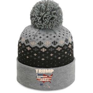 Election 2024 President Trump I Stand Merica Gift The Baniff Cuffed Pom Beanie