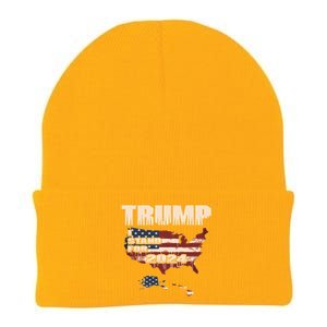 Election 2024 President Trump I Stand Merica Gift Knit Cap Winter Beanie