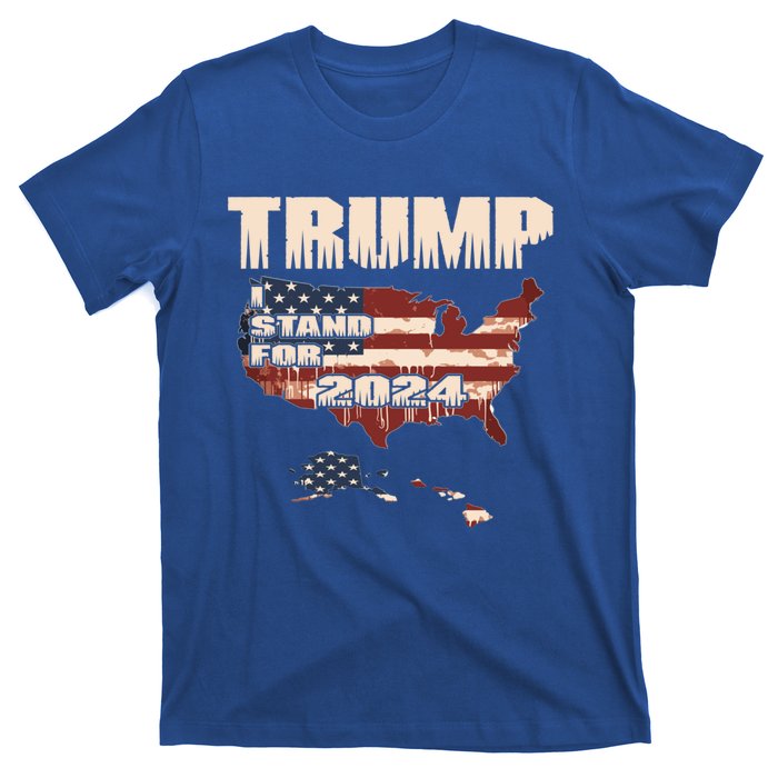 Election 2024 President Trump I Stand Merica Gift T-Shirt