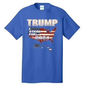 Election 2024 President Trump I Stand Merica Gift Tall T-Shirt