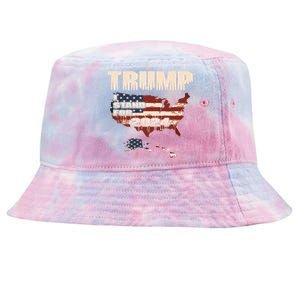 Election 2024 President Trump I Stand Merica Gift Tie-Dyed Bucket Hat