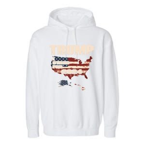 Election 2024 President Trump I Stand Merica Gift Garment-Dyed Fleece Hoodie