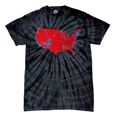 Election 2024 Results Map Trump Wins Counties Tie-Dye T-Shirt