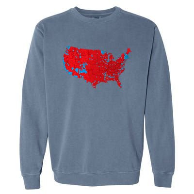 Election 2024 Results Map Trump Wins Counties Garment-Dyed Sweatshirt