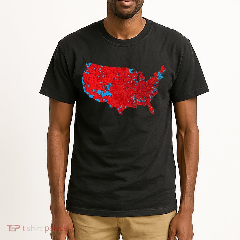 Election 2024 Results Map Trump Wins Counties Tall T-Shirt