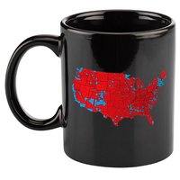 Election 2024 Results Map Trump Wins Counties 11oz C Handle Ceramic Mug