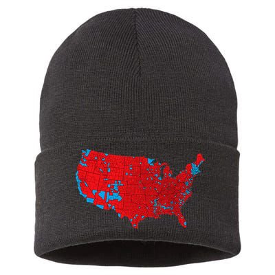 Election 2024 Results Map Trump Wins Counties Sustainable Knit Beanie
