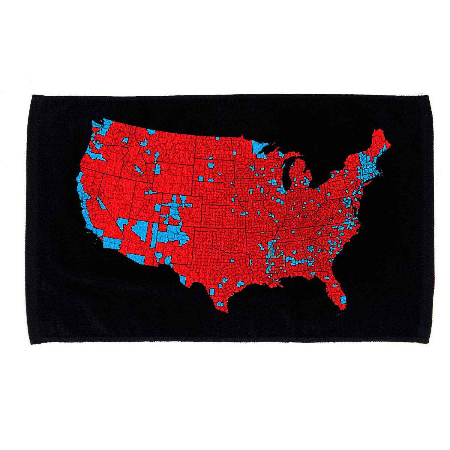 Election 2024 Results Map Trump Wins Counties Microfiber Hand Towel
