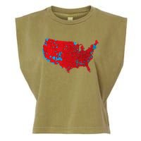 Election 2024 Results Map Trump Wins Counties Garment-Dyed Women's Muscle Tee