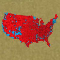 Election 2024 Results Map Trump Wins Counties Garment-Dyed Women's Muscle Tee