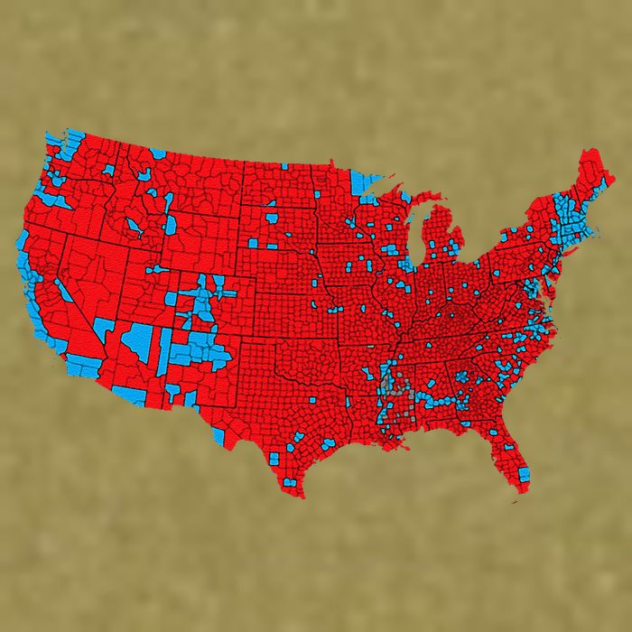 Election 2024 Results Map Trump Wins Counties Garment-Dyed Women's Muscle Tee