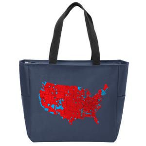 Election 2024 Results Map Trump Wins Counties Zip Tote Bag