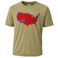 Election 2024 Results Map Trump Wins Counties Cooling Performance Crew T-Shirt