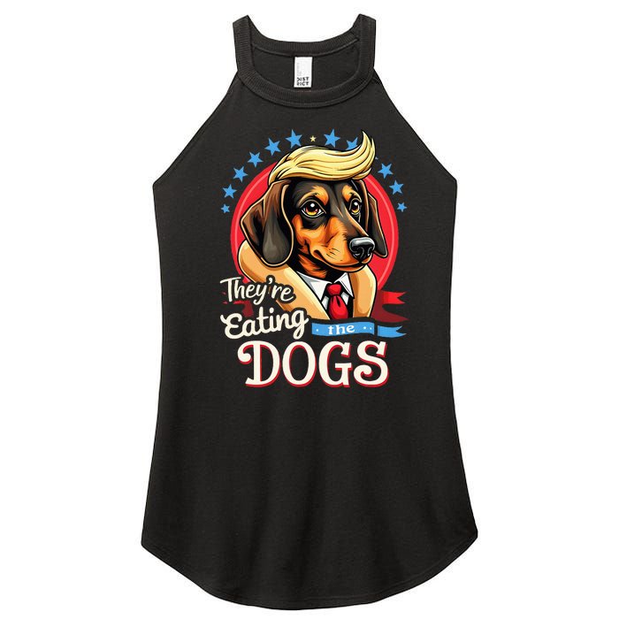 Election 2024 Retro They’Re Eating The Dogs Women’s Perfect Tri Rocker Tank