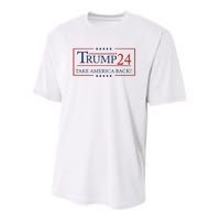 Election 2024 Trump Take America Back Youth Performance Sprint T-Shirt