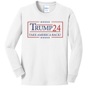 Election 2024 Trump Take America Back Kids Long Sleeve Shirt