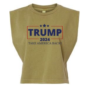 Election 2024 Trump Take America Back Garment-Dyed Women's Muscle Tee