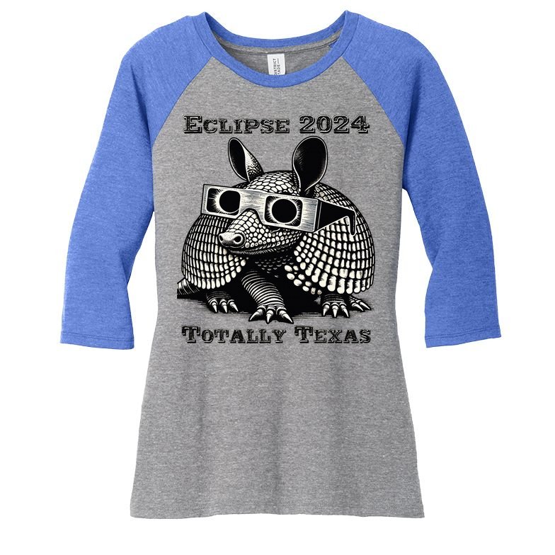Eclipse 2024 Totally Texas Women's Tri-Blend 3/4-Sleeve Raglan Shirt