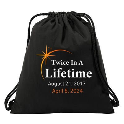 Eclipse 2024 Twice In A Lifetime Solar Eclipse Drawstring Bag