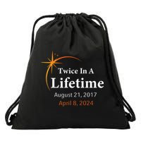 Eclipse 2024 Twice In A Lifetime Solar Eclipse Drawstring Bag