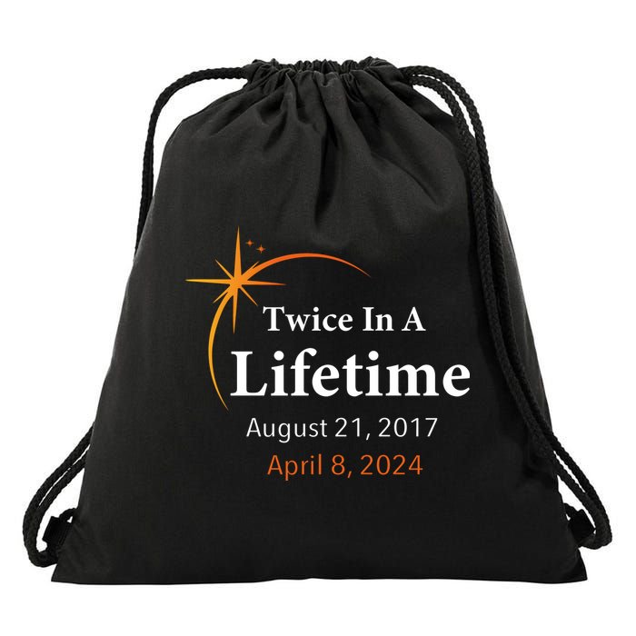 Eclipse 2024 Twice In A Lifetime Solar Eclipse Drawstring Bag